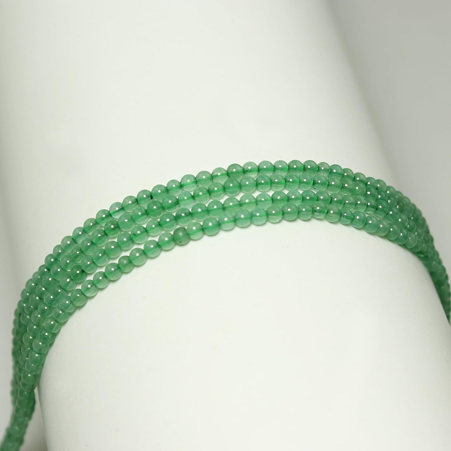 MJDCB 320pcs Natural Small Stone Beads 2mm Green Aventurine Round Smooth Loose Gemstone Bead for Jewelry Making Bracelets Earrings Necklaces Accessories