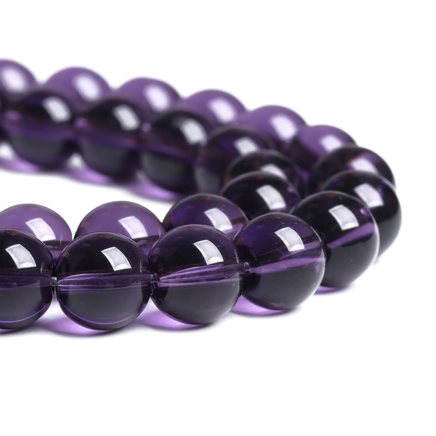 6MM 62PCS Purple Amethyst Glass Crystal Beads for Jewelry Making DIY Bracelet Necklace