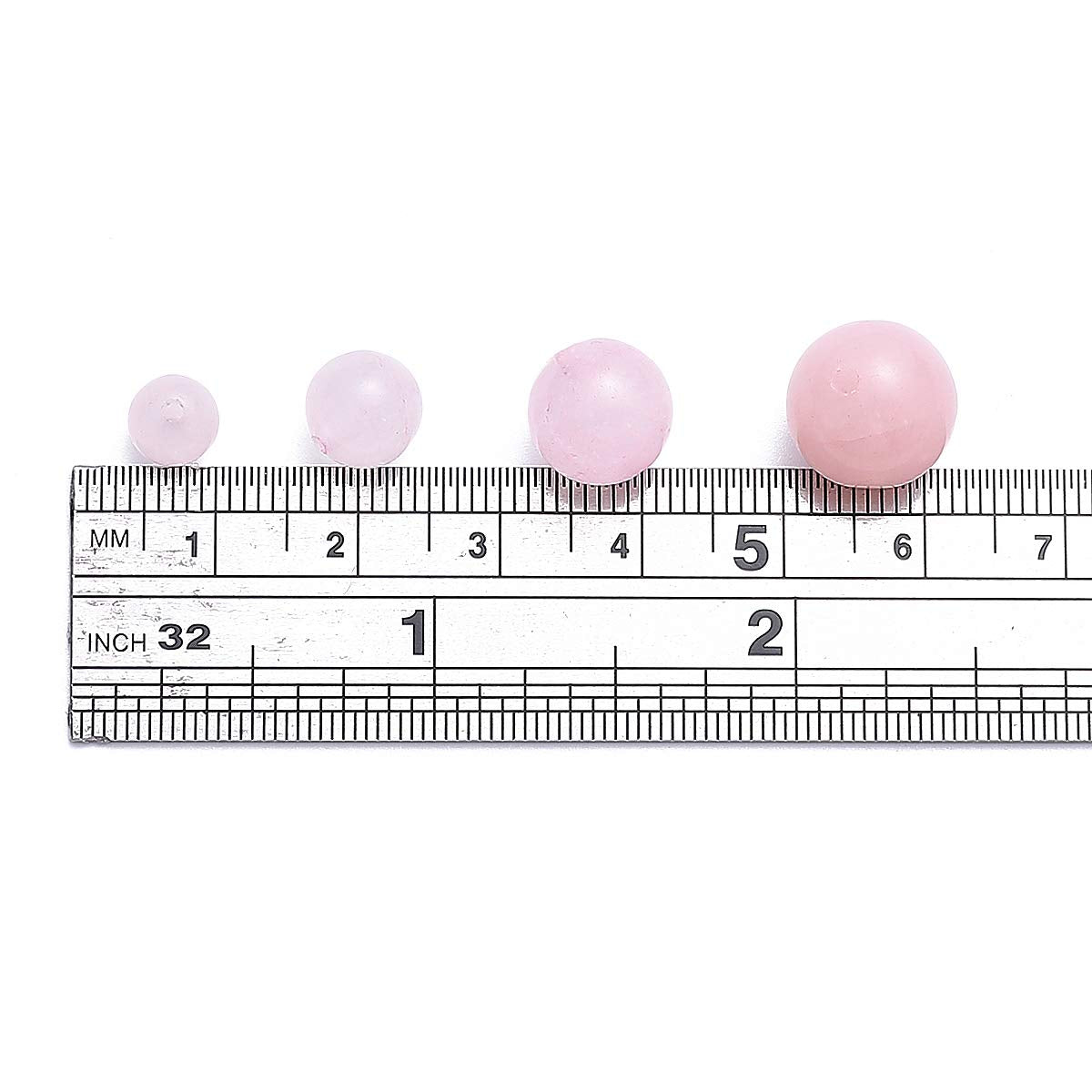 BEADIA Natural Rose Quartz Crystal Stone Round Loose Semi Gemstone Beads for Jewelry Making 8MM 44PCS
