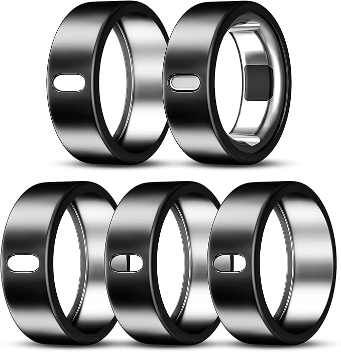 5 Pack Cover Compatible with Oura Ring Gen 4/Oura Ring Gen 3 Horizon/Heritage, Surport Charging with Cover on, Anti-Scratch TPU Protector for Oura Rings Accessories Women Men (Size 12)