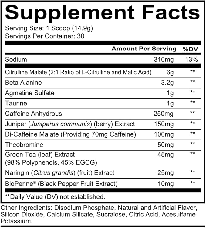 REDCON1 Total War Pre Workout, Strawberry Mango - L Citrulline, Malic Acid, Green Tea Leaf Extract for Pump Boosting Pre Workout for Women & Men - 3.2g Beta Alanine to Reduce Exhaustion, 30 Servings