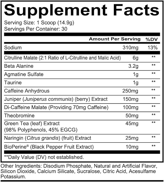 REDCON1 Total War Pre Workout, Grape - Fast Acting Caffeinated Preworkout for Men + Women with Beta Alanine - Contains Citrulline Malate for Increased Pump, Blood Flow (30 Servings)