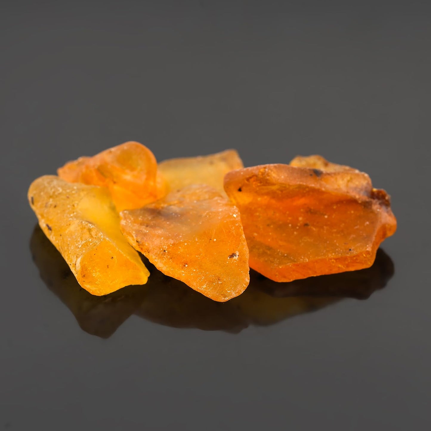 CRYSTALINES 5pcs Wholesale Natural Baltic Raw Amber Stone, Unpolished Genuine Rough Amber Gemstone for Jewelry Making, Gem Collecting and Display – Authentic Fossilized Crystals