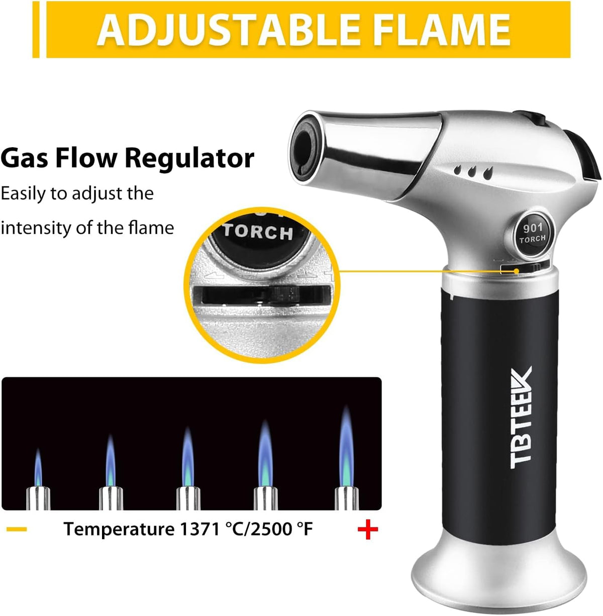 TBTEEK Cooking Torch - Versatile Kitchen Lighter with Butane Fuel for BBQ, Baking & Soldering (1 Can)