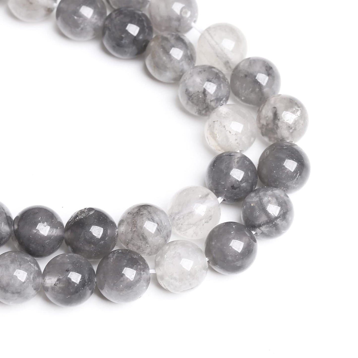 4MM 86PCS Natural Stone Cloudy Quartz Crystal Beads for Jewelry Making DIY Bracelet 1 Strand