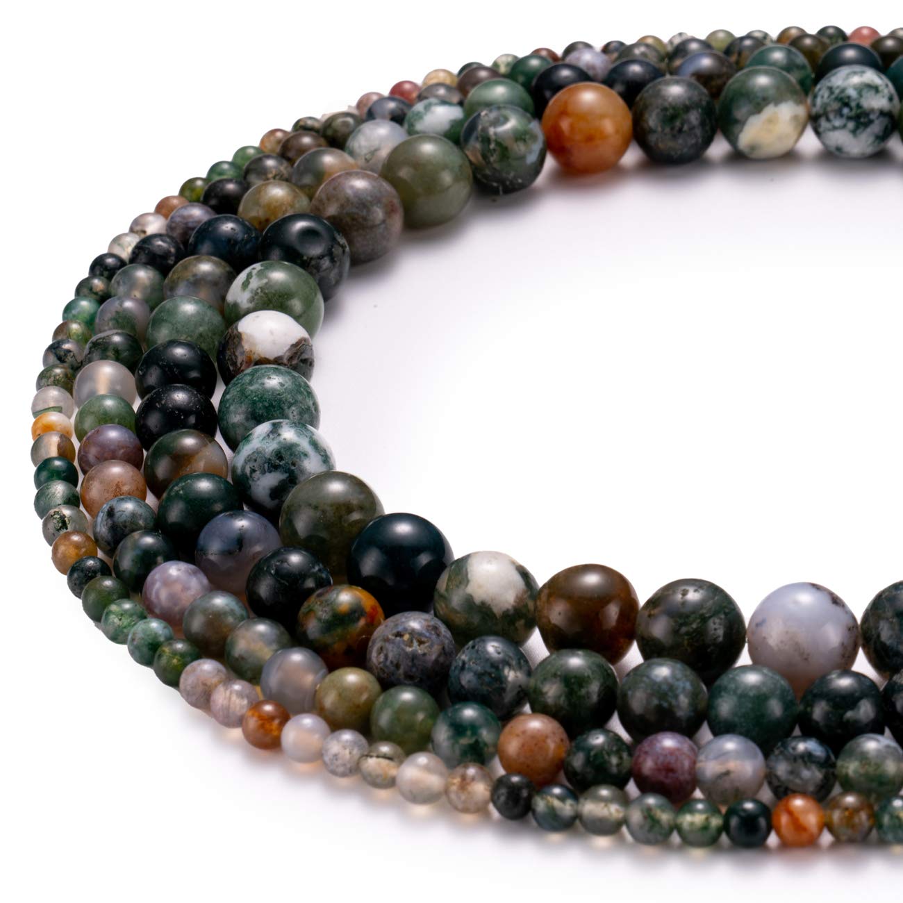 BEADIA Natural India Agate Stone Round Loose Semi Gemstone Beads for Jewelry Making 10MM 38PCS
