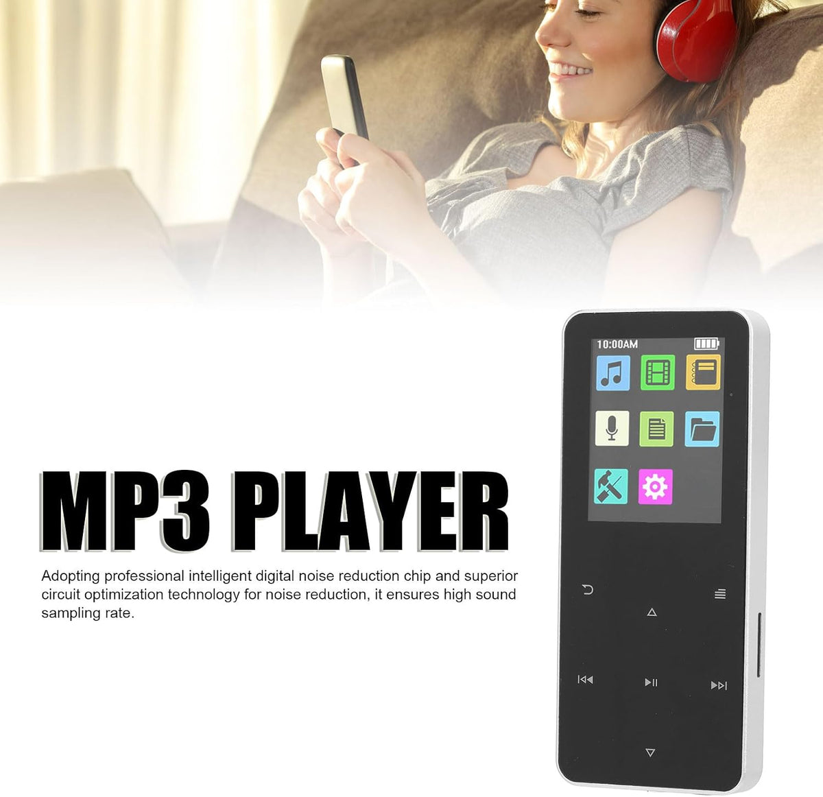 Yoidesu MP3 1.8 Inch 4GB MP3 180mAh MP3 (4GB) Player with Bluetooth, HD Screen for Android, Portable Streaming Music