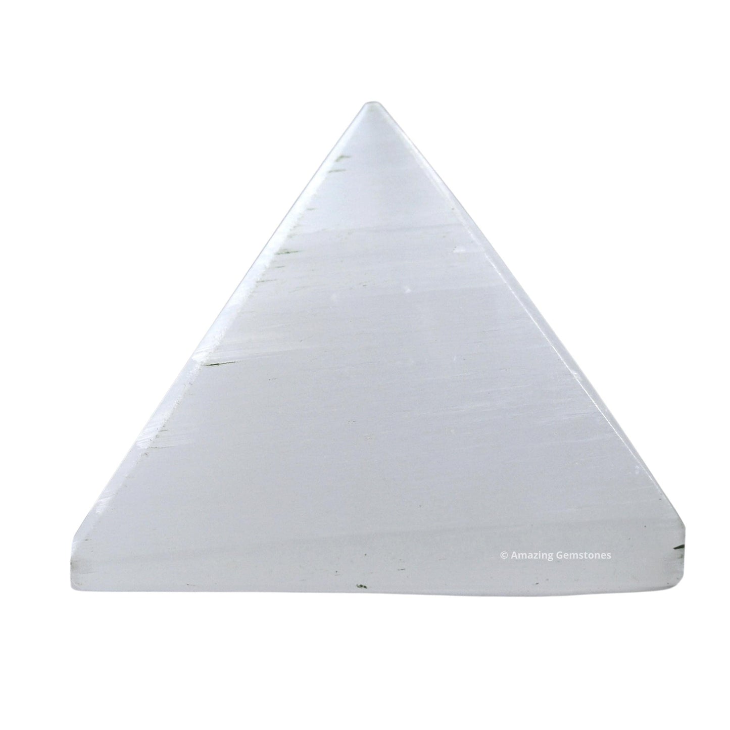 Amazing Gemstone Selenite Pyramid Crystal Healing Stones - 1" Great Pyramid Figurine of Natural Stone Pyramid for Meditation, Reiki, Chakra Balancing and Crystal Pyramids Grid