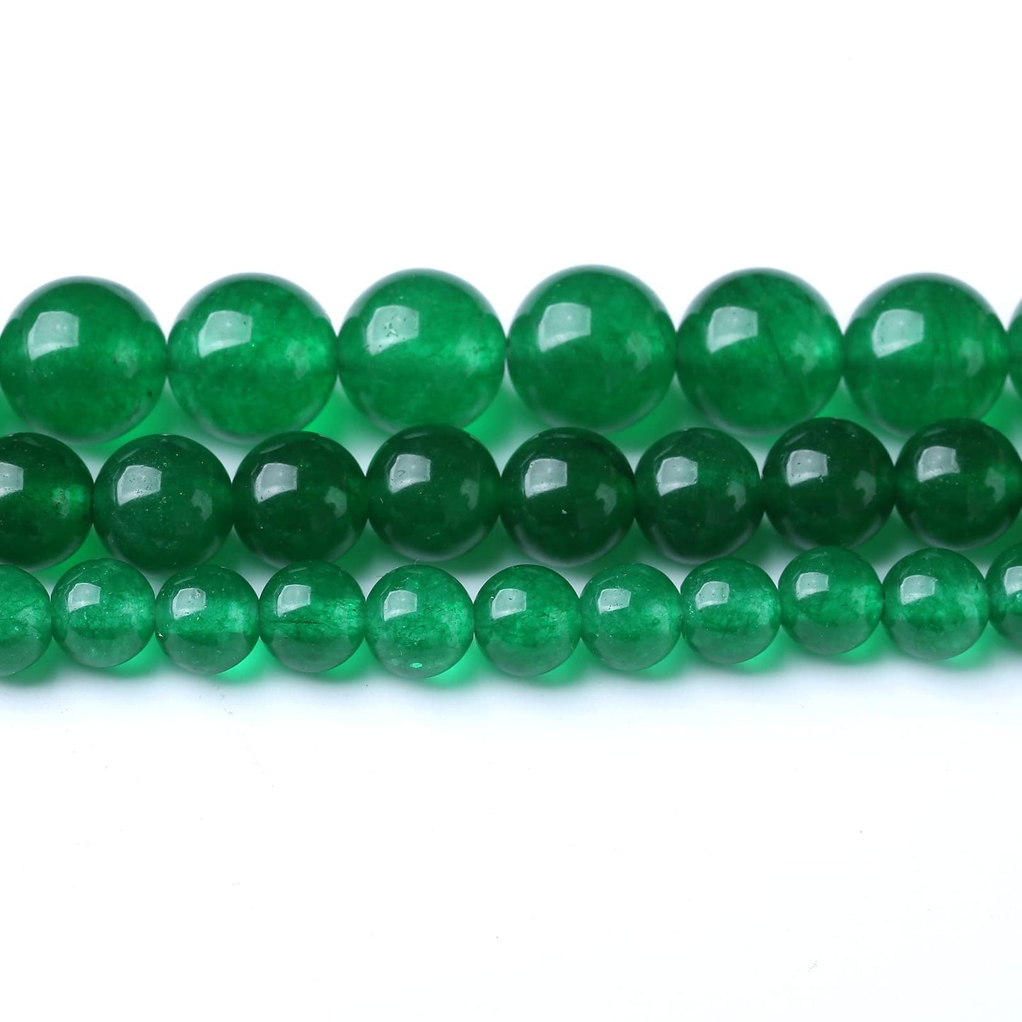 60PCS 6MM Natural Green Chalcedony Stone Beads Energy Healing Beads for DIY Jewelry Bracelet Necklace Making for Jewelry Making15Inch