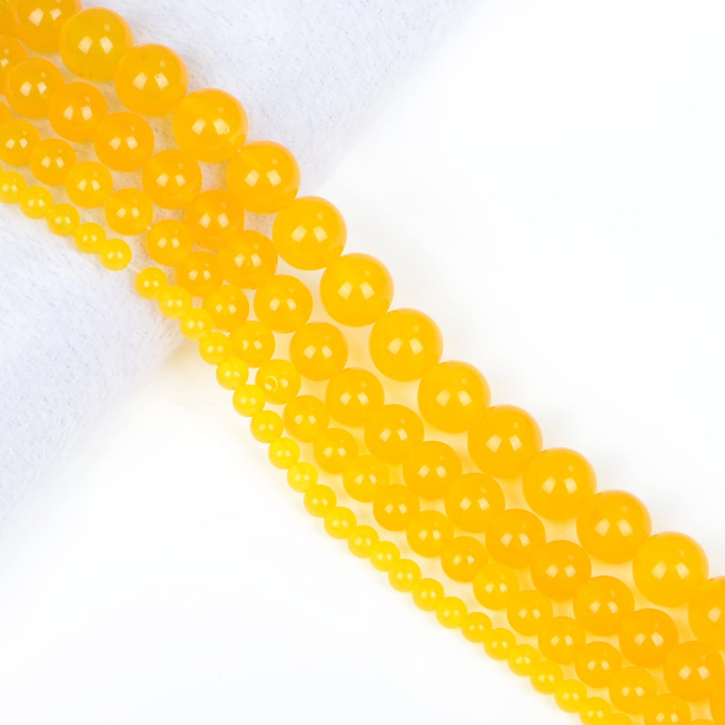 AD Beads Natural Gemstone Round Loose Beads 15" for Bracelet Necklace Earrings Jwelery Making Crafts DIY (10mm, Yellow Jade)