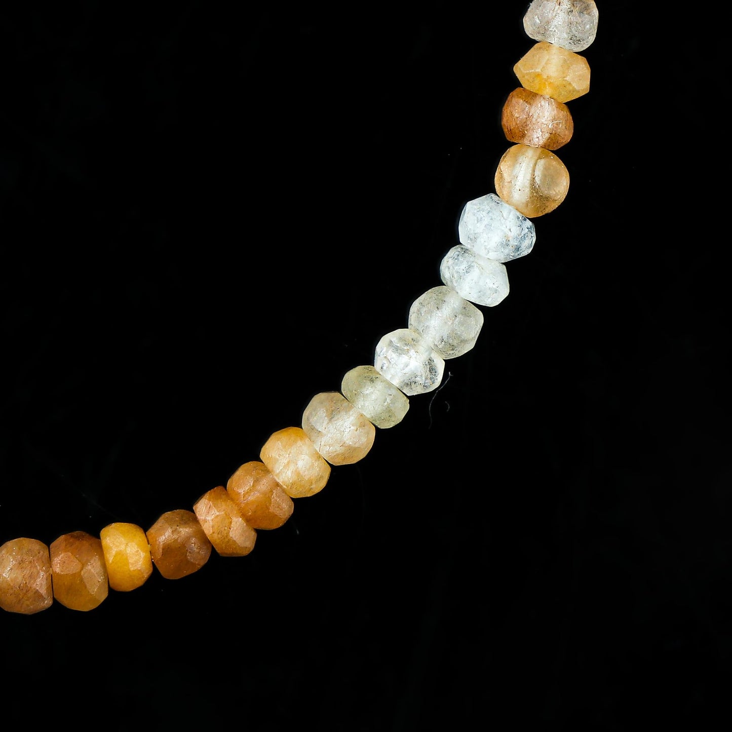 CRYSTALINES Natural Moonstone Dainty Bracelets, Shaded Gemstones Beads, June Birthstone, Chakra Healing Crystals, Handmade Bracelet, Women Jewelry, Silver Chain, A Grade, 8"