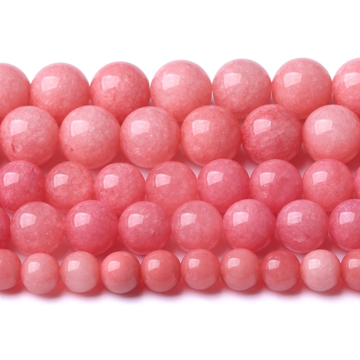 160PCS 4MM Natural Stone Pink Jade Beads Rhodochrosite Chalcedony Beads for Jewelry Making DIY Bracelet 2 Strands