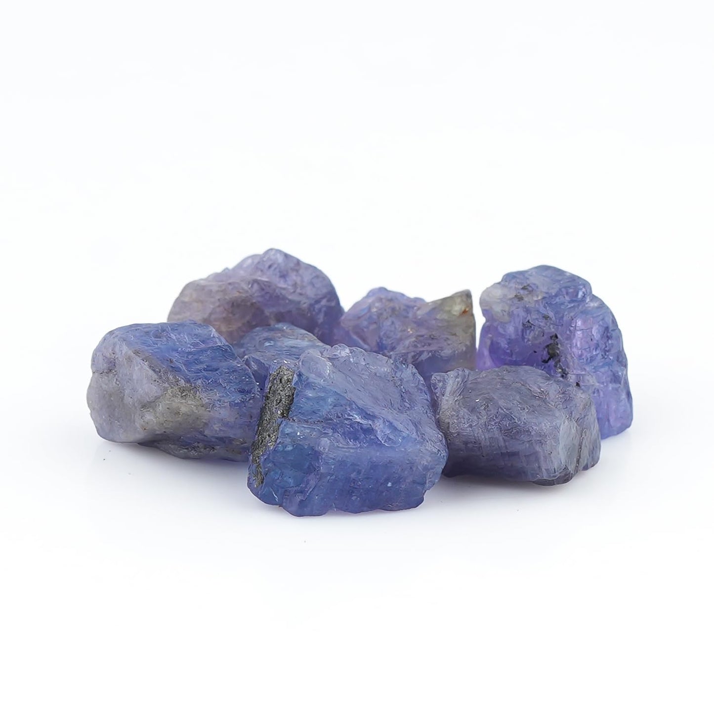 ColouredRocks 50 carats. TANZANITE Crystals, Raw Stones, Rough Gemstones, Jewelry Making Supply, Cabbing, Polishing, Cutting, DIY, Crafts (5-6 pcs.) (10-15 mm.)