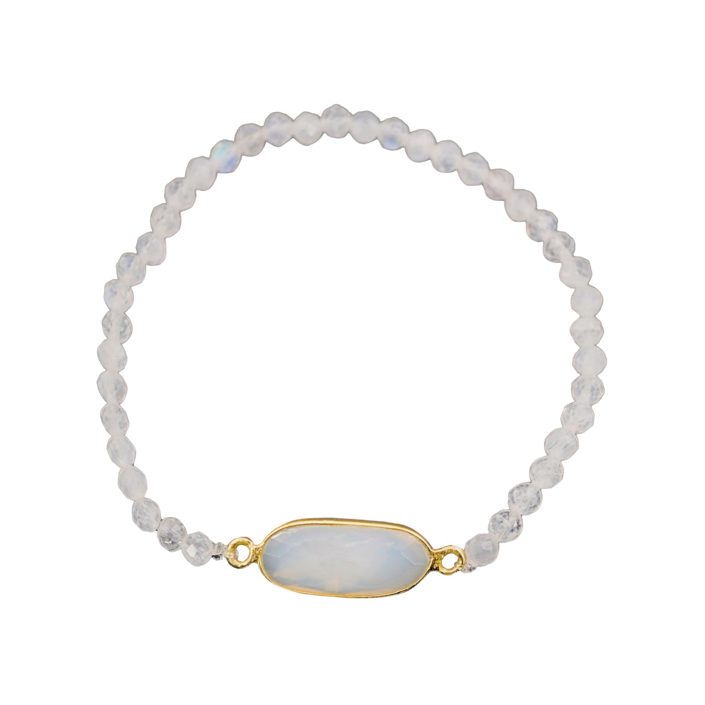 Moonstone Bracelet Birthday Gift for Girls, Toddler Bracelet with Certified 925 Sterling Silver 18K Gold Vermeil Moonstone Crystal Charm
