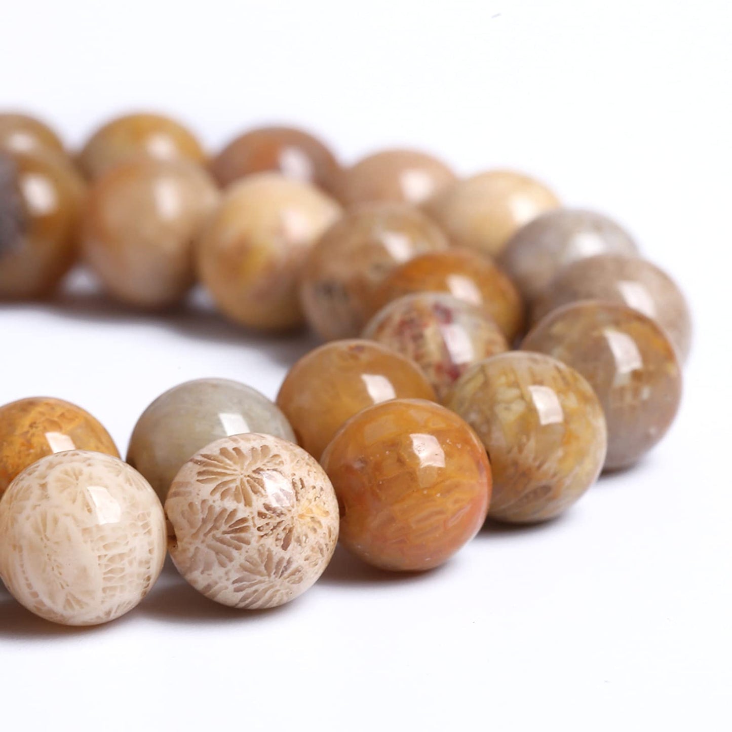 4MM 86PCS Natural Stone Coral Jade Chrysanthemum Beads for Jewelry Making DIY Bracelet