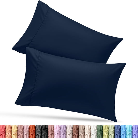 Utopia Bedding King Pillow Cases - Soft Brushed Microfiber - Fade Resistant | 20 x 40 Inches, Navy - 2 Pack
