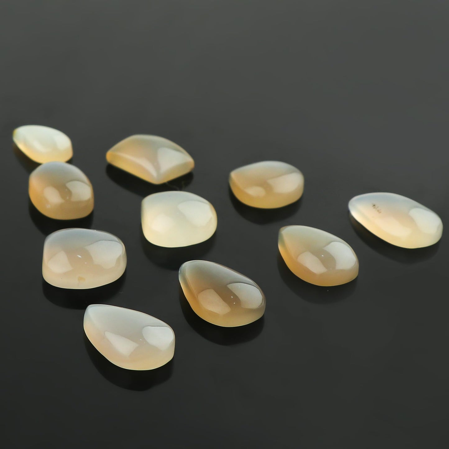 CRYSTALIS 100 carats Natural Grey Chalcedony Loose Gemstone Wholesale Bulk Cabochons Jewelry Making Supply, Chakra & Healing Polished Stones, Wire Wrapping, DIY, Gem Collection [12-16mm]