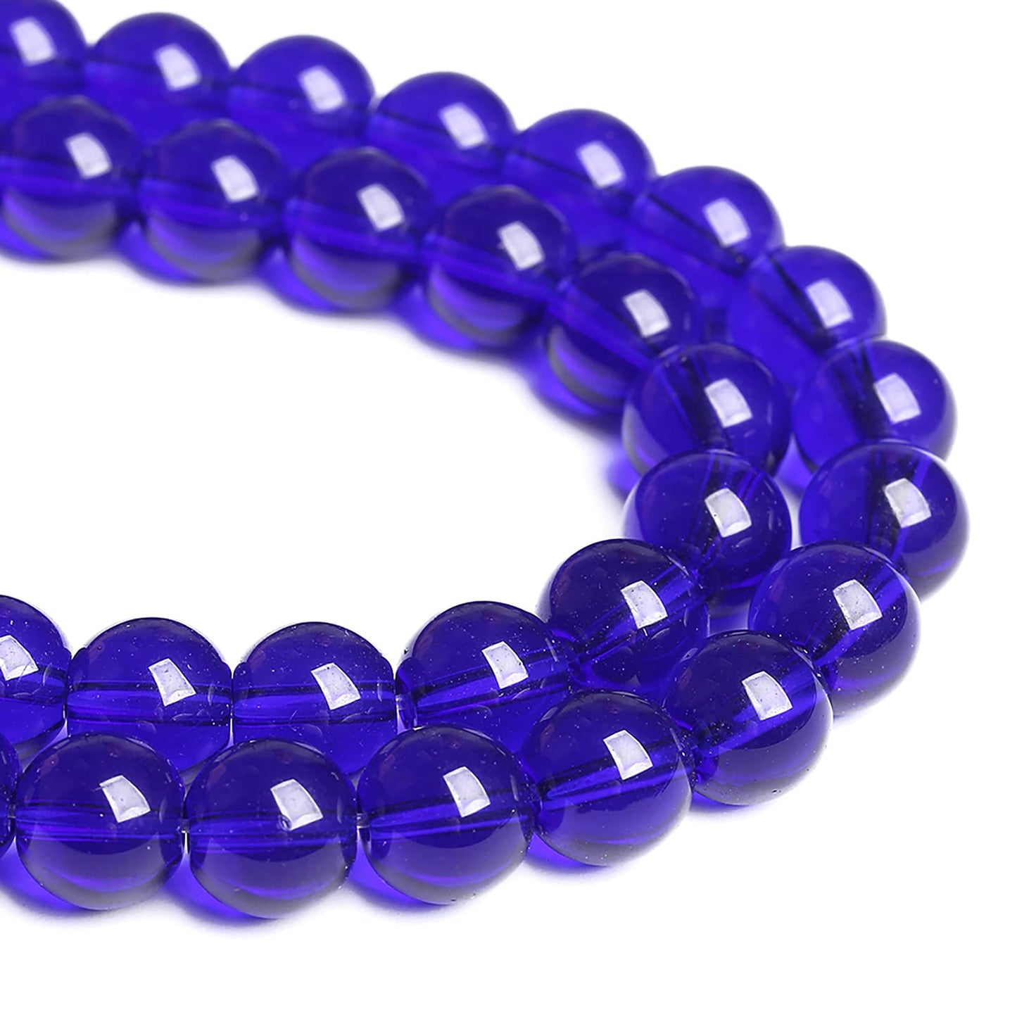 6MM 62PCS Blue Glass Loose Spacer Crystal Beads for Jewelry Making DIY Bracelet