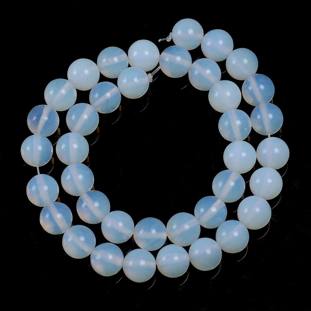 Natural Stone Beads 10mm Opal Gemstone Round Loose Beads Crystal Energy Stone Healing Power for Jewelry Making DIY,1 Strand 15"