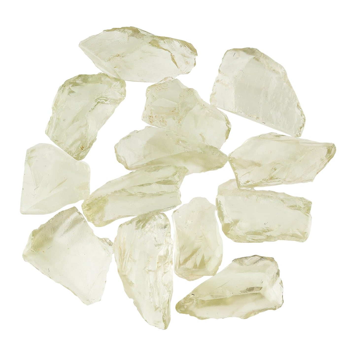 ColouredRocks 100 carats Green Amethyst Crystals, Raw Stones, Rough Gemstones, Jewelry Making Supply, Cabbing, Polishing, Cutting, DIY, Crafts (12-14pcs) (10-15mm)