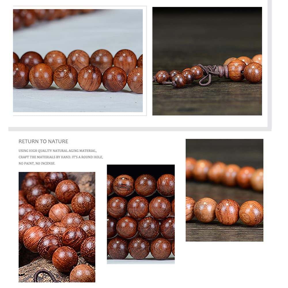 CarpenterC 200pcs 6mm Gorgeous Natural Round Polished Rosewood Loose Beads for Jewelry Making DIY Handmade Crafts