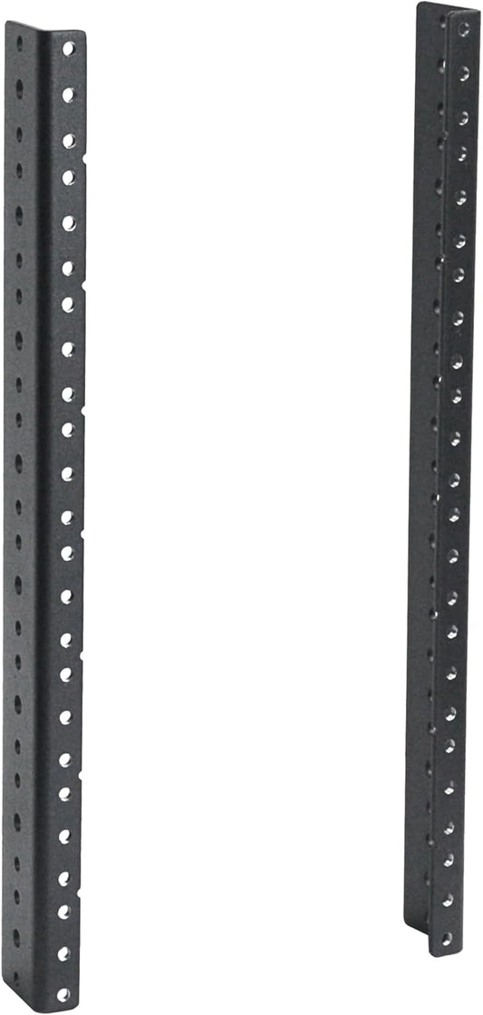 RIVECO 2 8U 3.0 mm PCS Rack Rails, Tapered Holes Rack Mount Rails for Recording & Network Wooden Cabinet Mounting