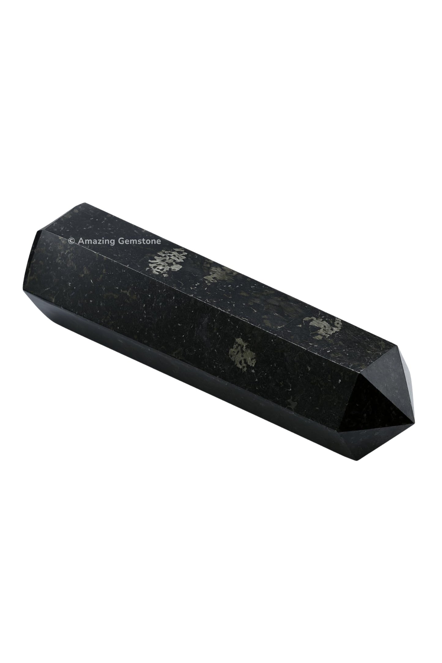 Amazing Gemstone Large Nuummite Crystal Towers ~ Natural Healing Crystal Point Obelisk for Reiki Healing and Crystal Grid (5.5 to 6 INCH)