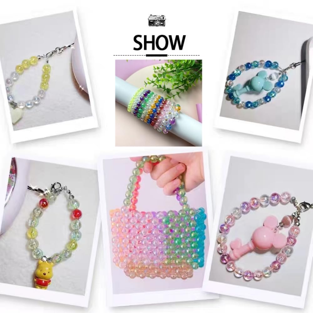 100pcs Acrylic Round Beads 12mm AB Colors Craft Beads Round Spacer Beads with Holes for Earring Bracelet Necklace Key Chains Jewelry Making(Light Yellow AB)