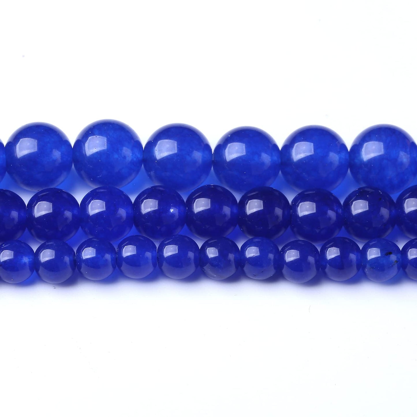 60PCS 6MM Natural Blue Chalcedony Stone Beads Energy Healing Beads for DIY Jewelry Bracelet Necklace Making for Jewelry Making15Inch