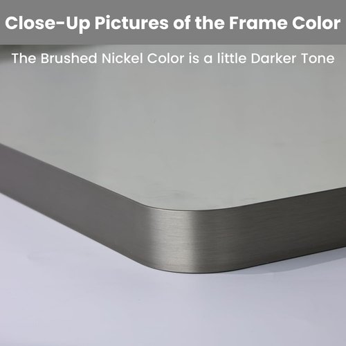 LOAAO Brushed Nickel Bathroom Mirror - 20x30 Inch Rounded Rectangle Design | Anti-Rust & Shatter-Proof