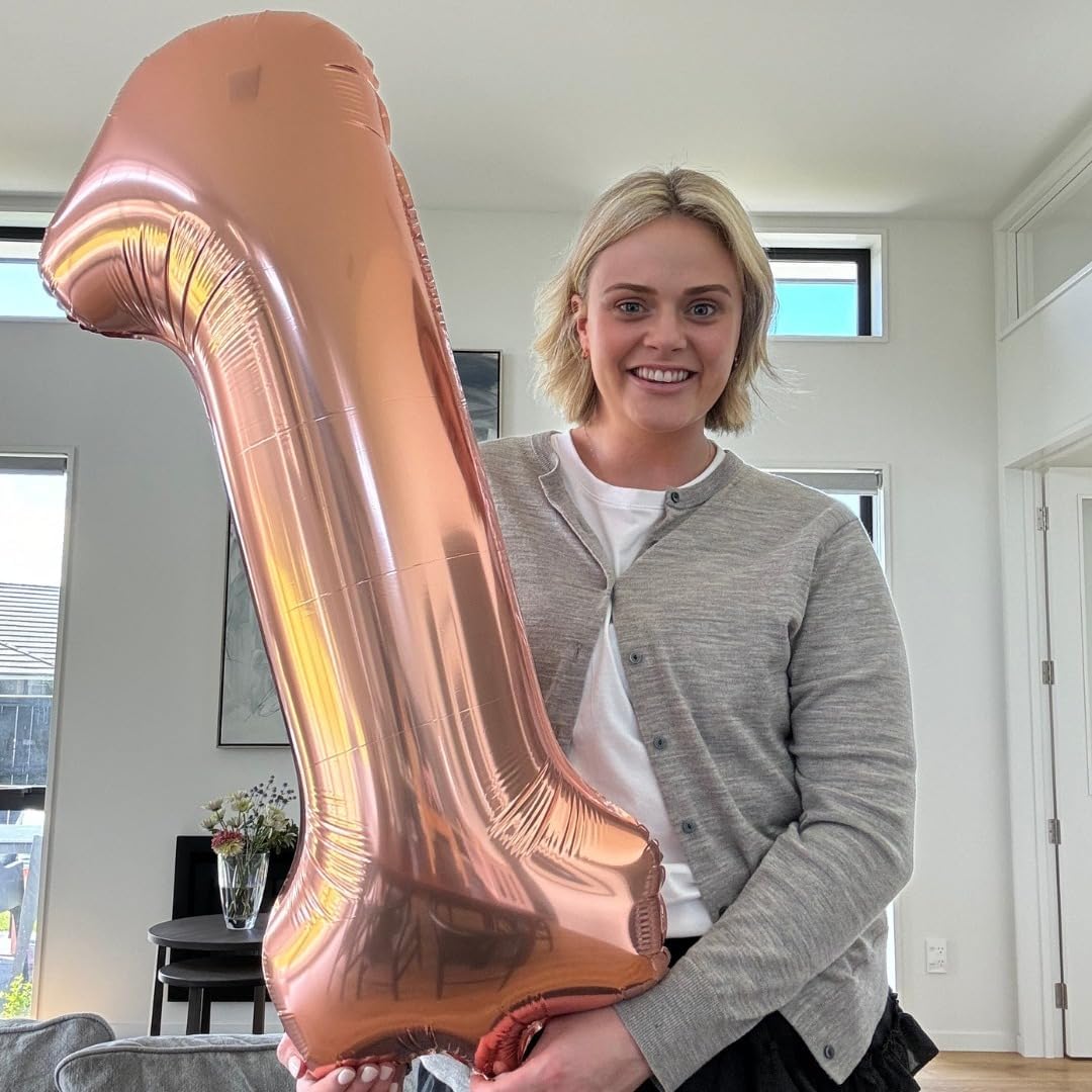 Rose Gold Number 11 Balloon - 40 Inch Birthday Decoration for 11th Birthday Parties