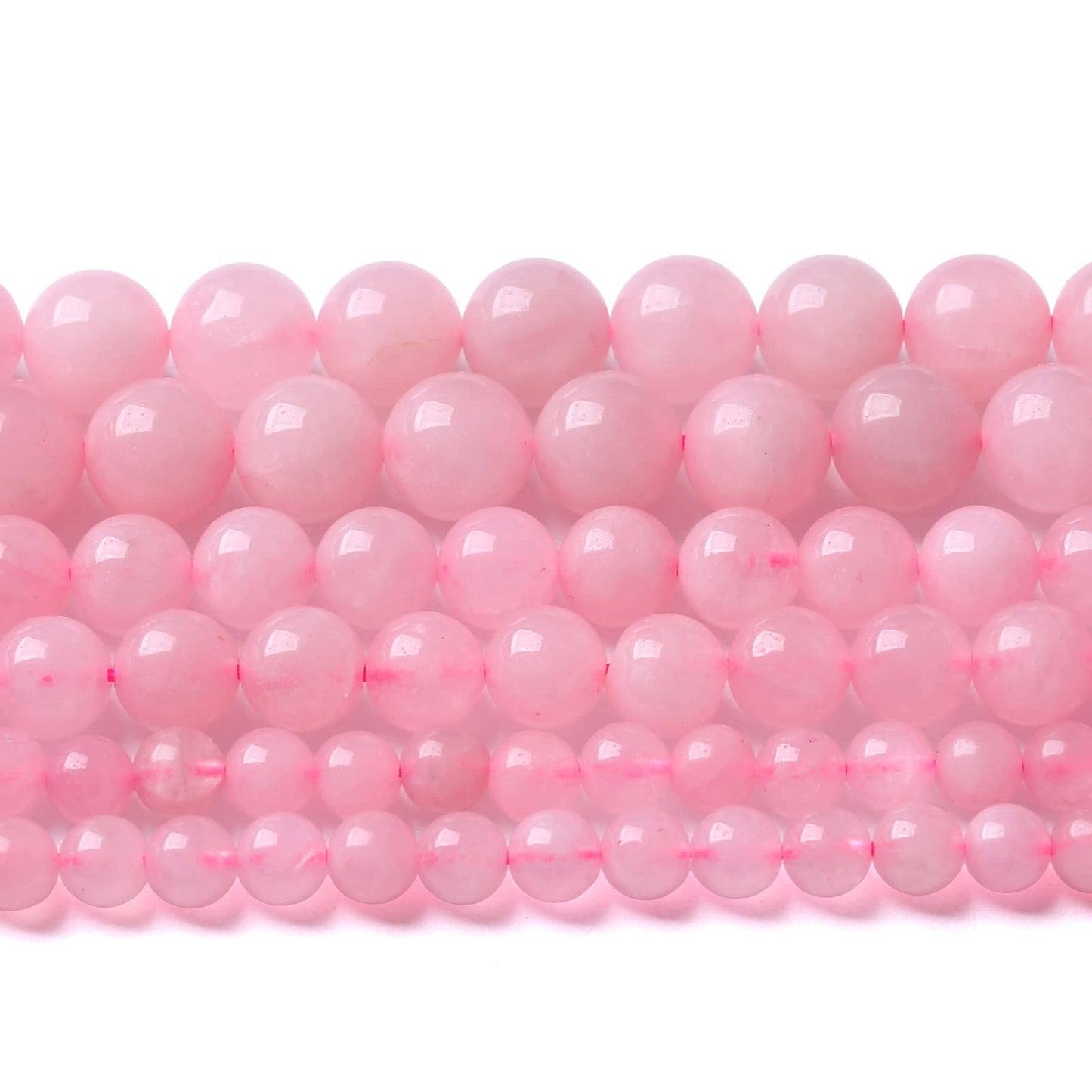 10MM 38PCS Natural Stone Brazilian Rose Quartz Crystal Beads for Jewelry Making DIY Bracelet