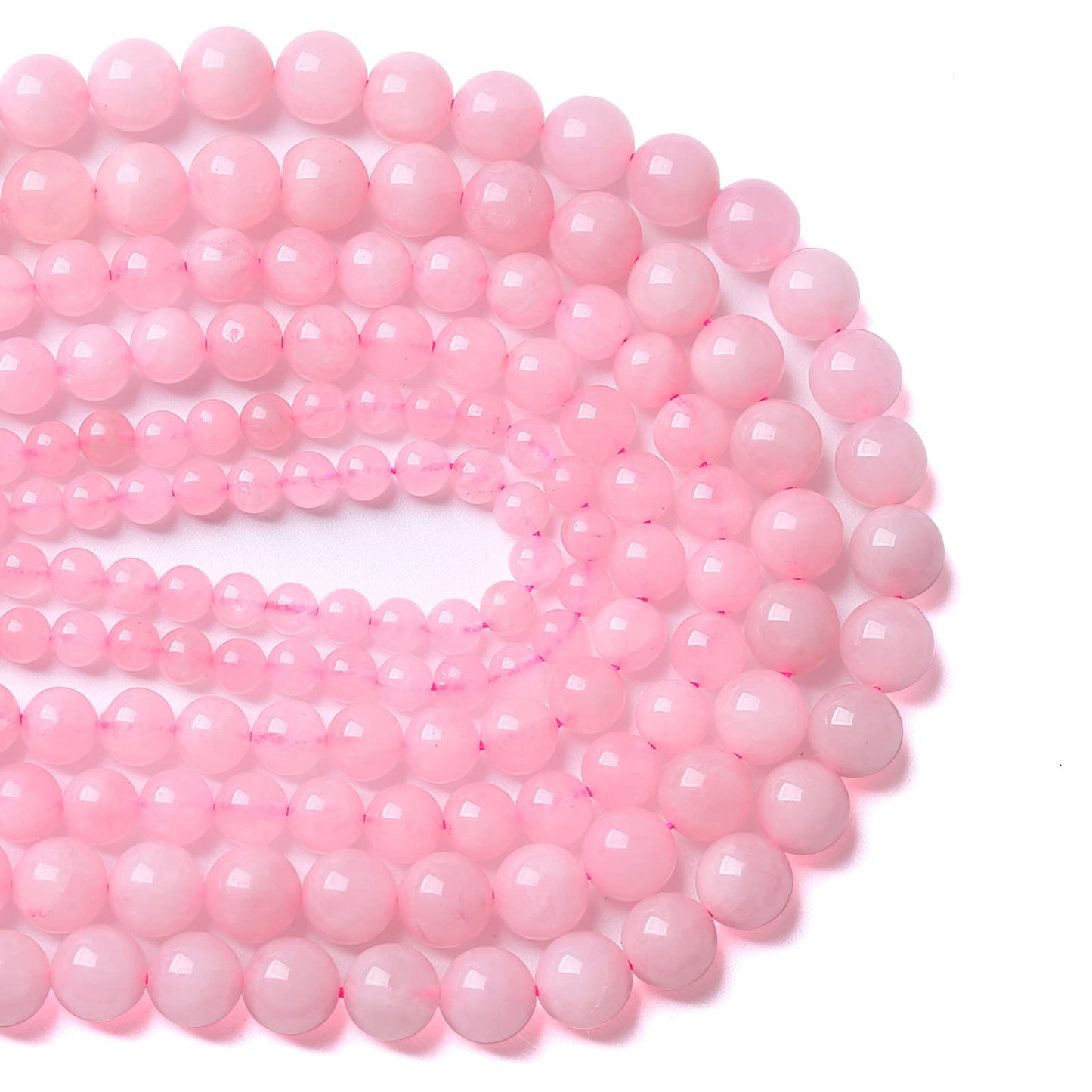6MM 61PCS Natural Stone Brazilian Rose Quartz Crystal Beads for Jewelry Making DIY Bracelet