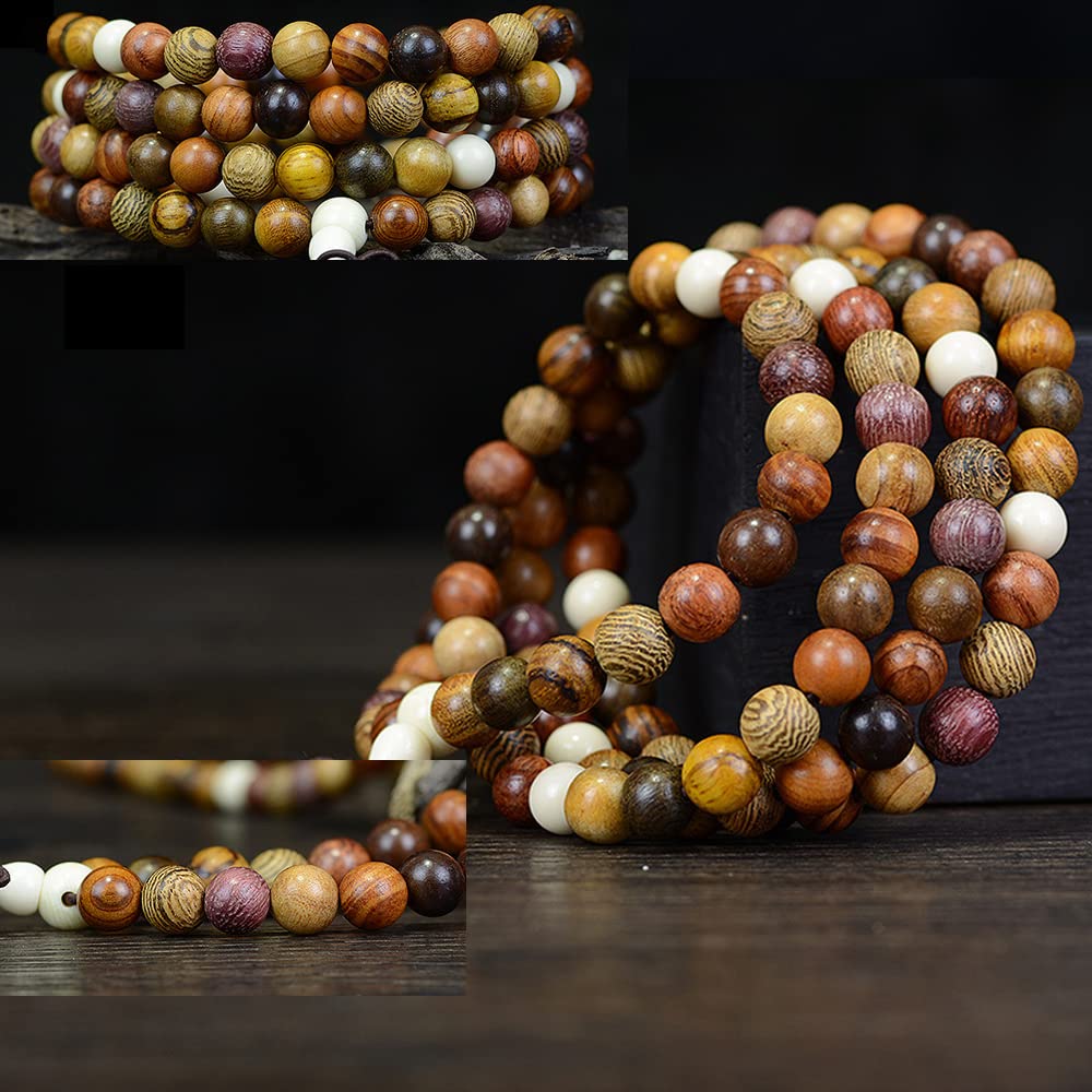 CarpenterC 500pcs 10mm Gorgeous Natural Round Polished Rosewood Loose Beads for Jewelry Making DIY Handmade Crafts