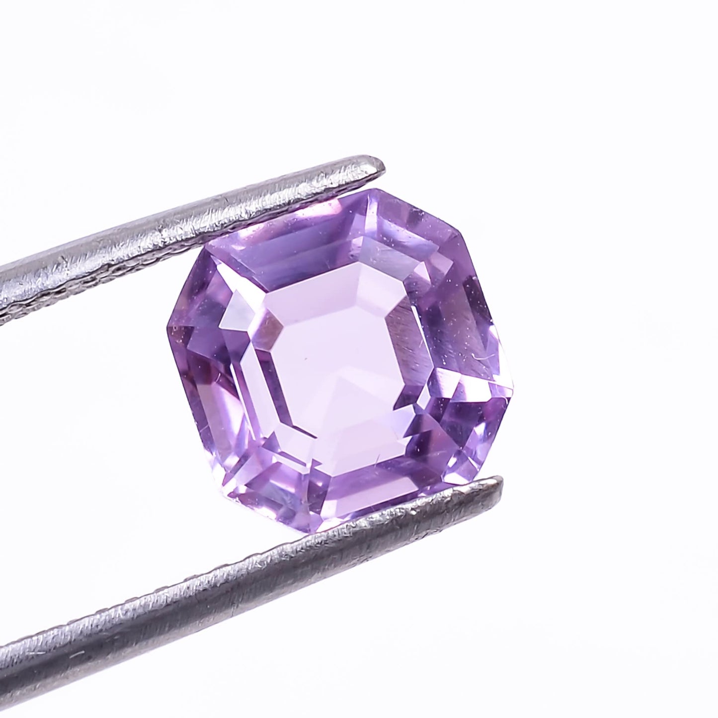 GEMKORA 4pcs, 8x8x5mm Natural Pink Amethyst-Rose the France, Octagon Shape-Asscher Cut Gemstone Wholesale Lot, Jewelry Making Loose Gemstone, Minerals, DIY, Healing Crystals, Bulk Gemstone Deal