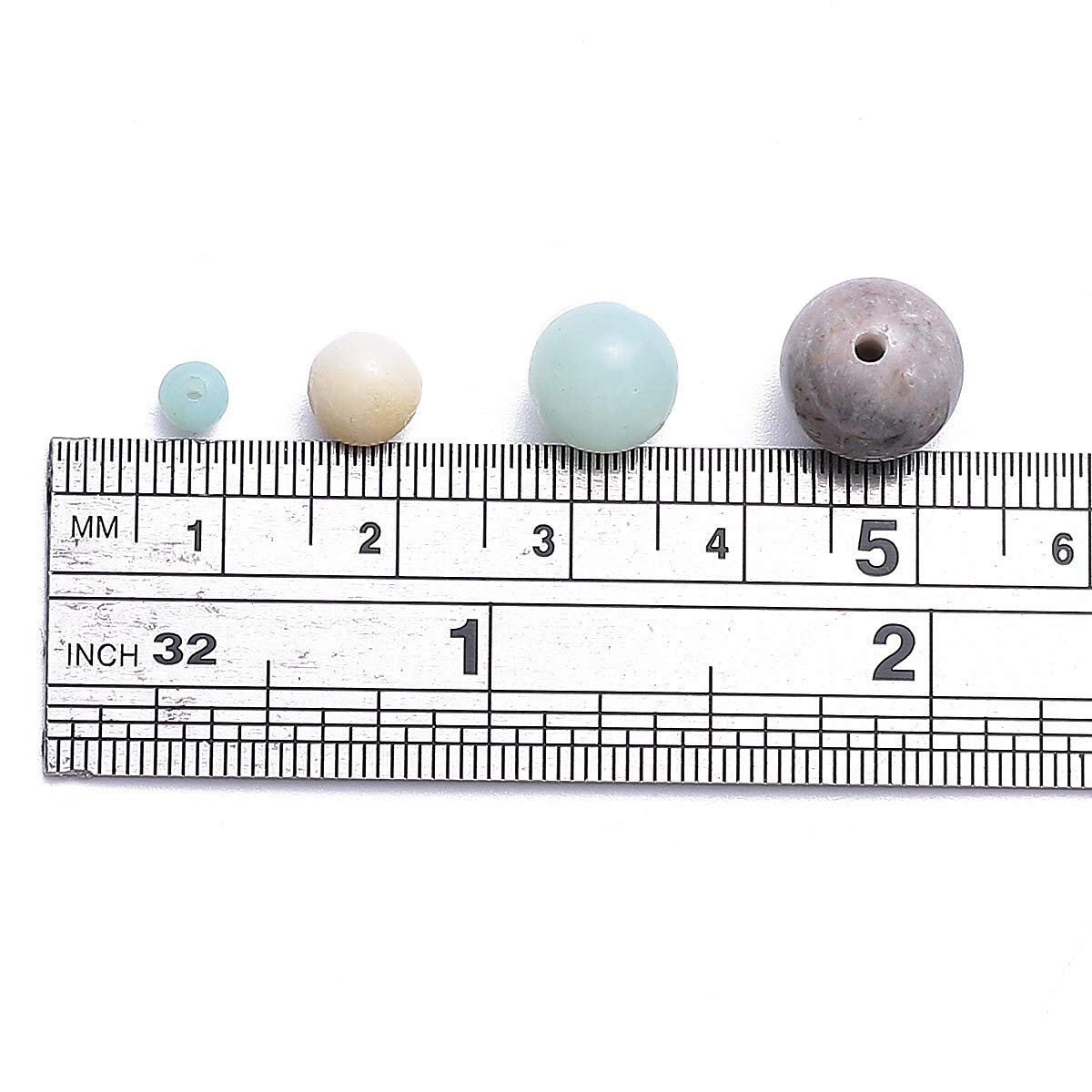 BEADIA Natural Amazonite Jade Stone Round Loose Semi Gemstone Beads for Jewelry Making 4MM 89PCS