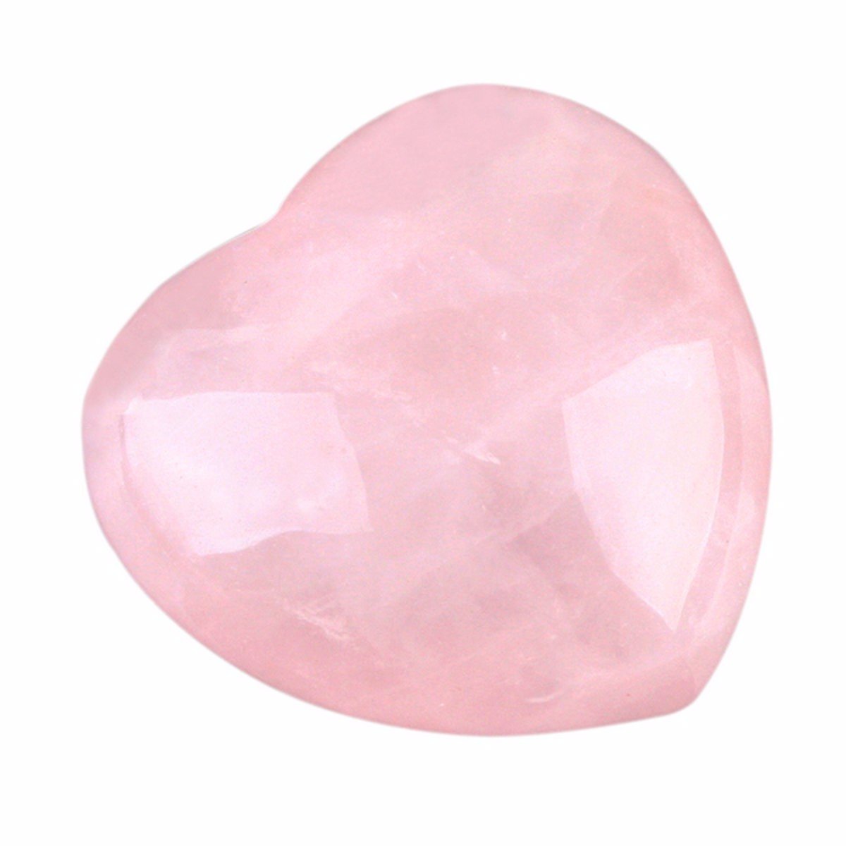 rockcloud Healing Crystal Natural Rose Quartz Heart Love Carved Palm Worry Stone Chakra Reiki Balancing 0.8" Mini Size(Pack of 4)