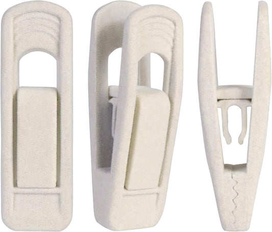 Trgowaul Velvet Hangers - Durable Clips for Thin Pants | 20-Pack in Beige