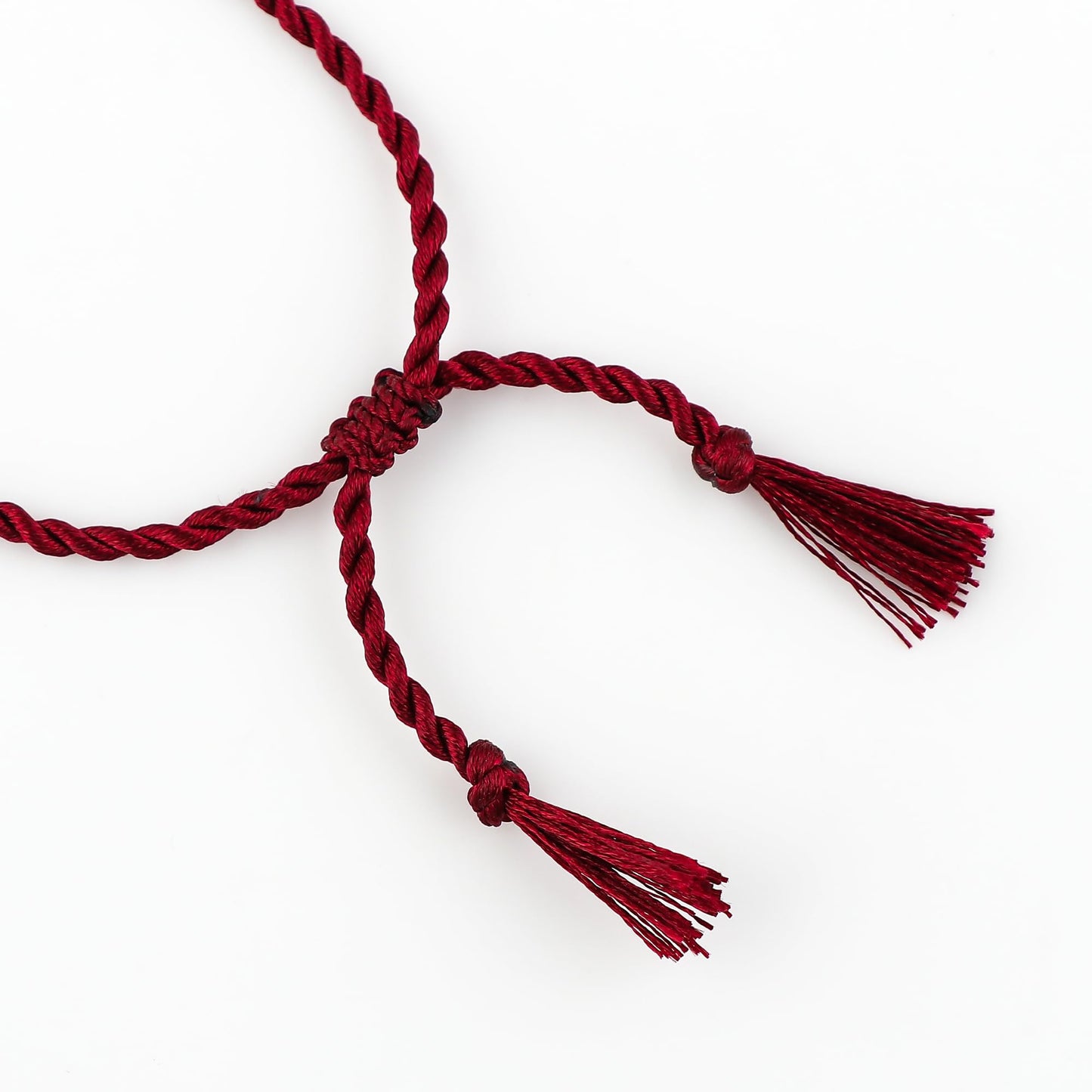 GEMSYMPHONY Red Garnet Gemstone Chips Rope Bracelet – Adjustable Handmade Crystal Chip Bead Bracelet for Women & Men, Natural Stone Healing Jewelry, Boho Style, Unisex Spiritual Gift (Red Garnet)