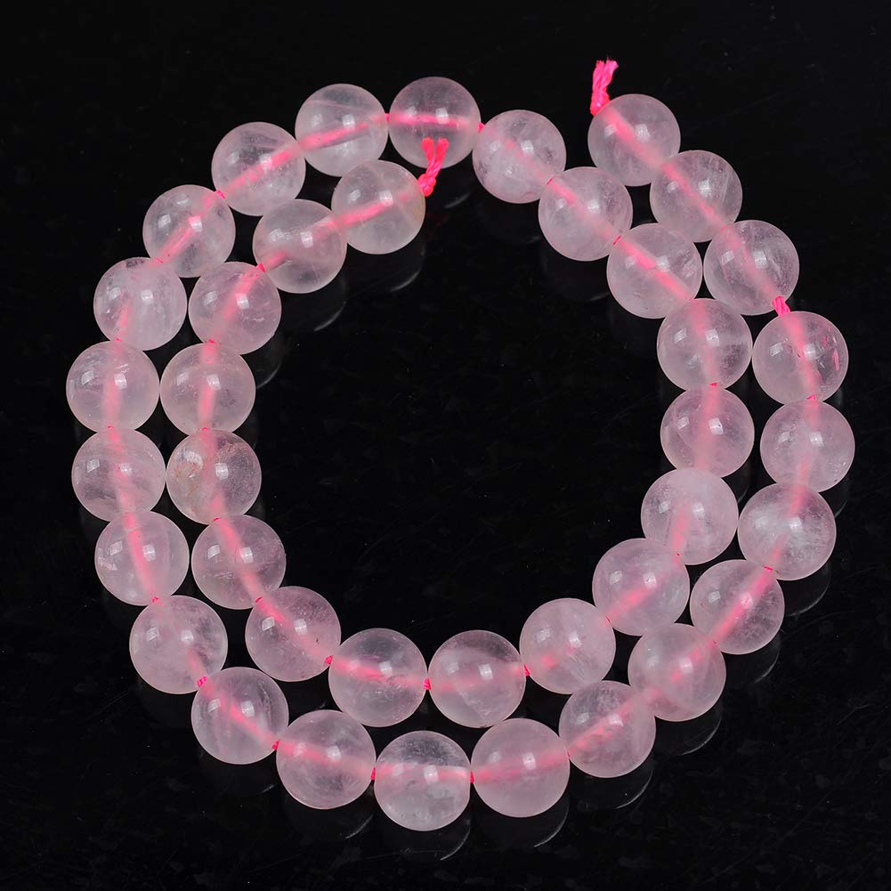 Natural Stone Beads 4mm Rose Quartz Gemstone Round Loose Beads Crystal Energy Stone Healing Power for Jewelry Making DIY,1 Strand 15"