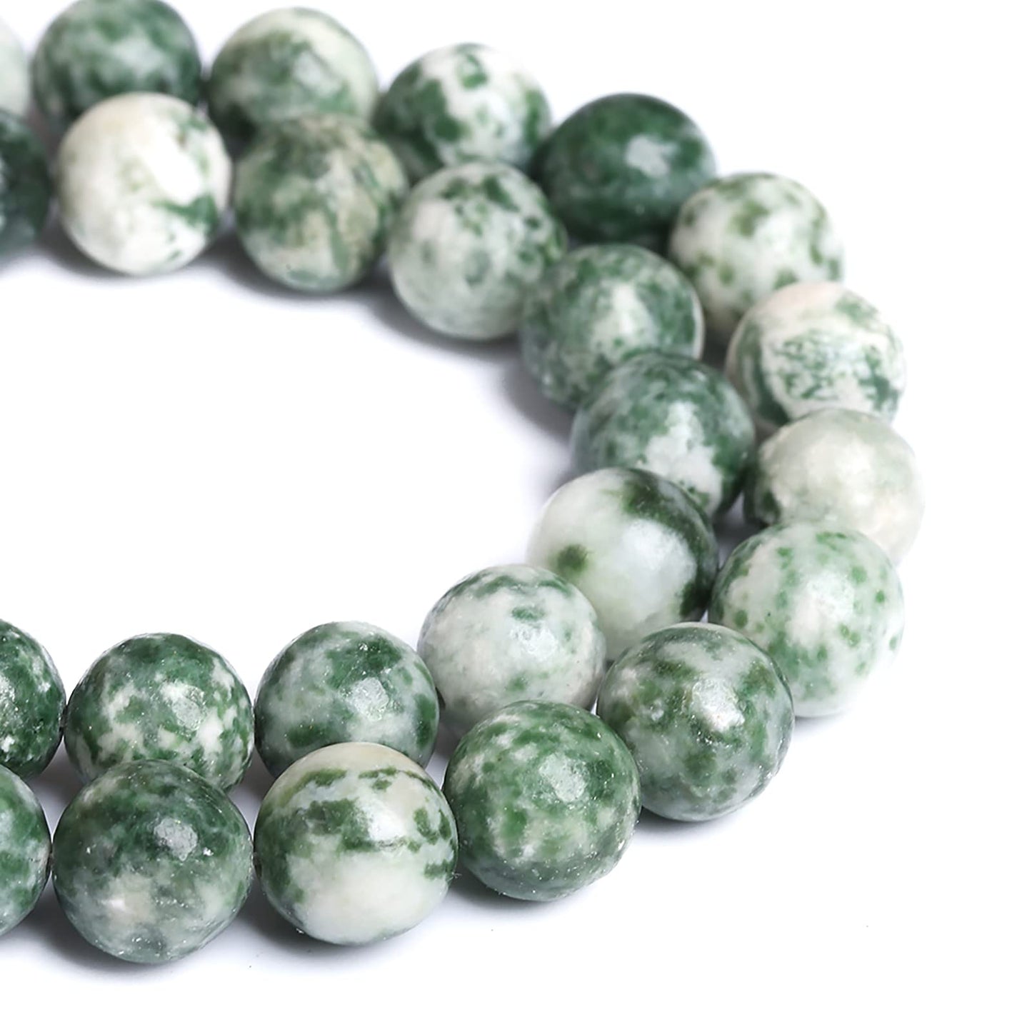6MM 60PCS Natural Stone Verdant Jasper Loose Beads for Jewelry Making DIY Bracelet