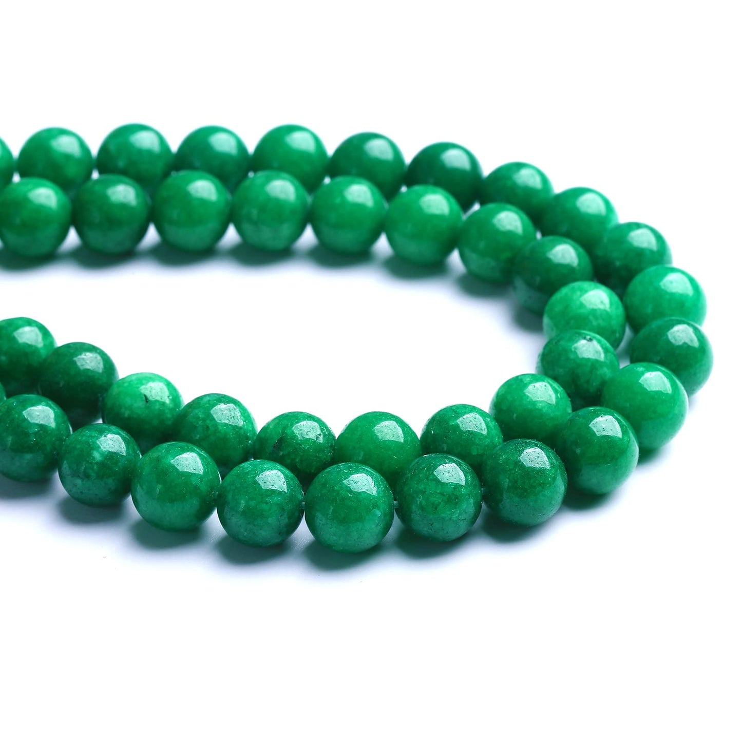 120PCS 6MM Natural Stone Green Cloudy Jade Spacer Loose Beads for Jewelry Making DIY Bracelet Necklace