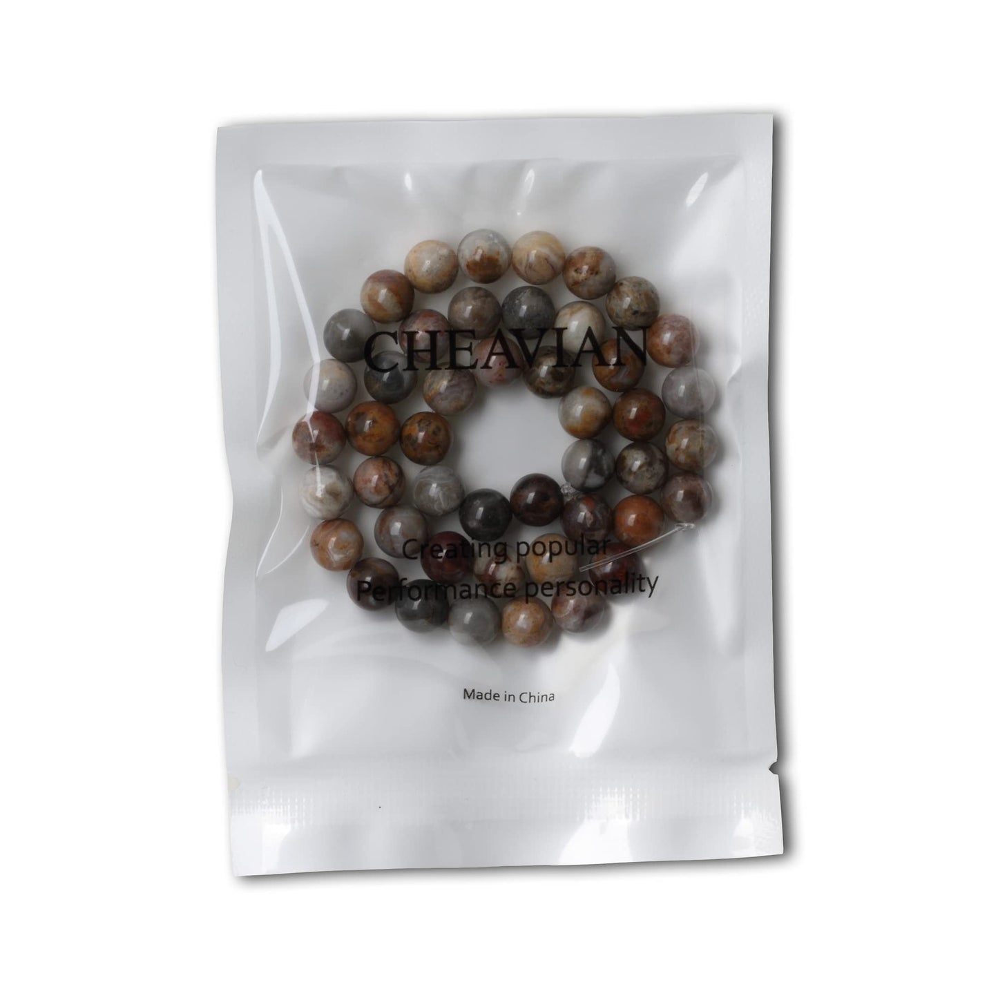 CHEAVIAN 45PCS 8mm Natural Gobi Agate Stone Gemstone Round Loose Beads for Jewelry Making Suppliese 1 Strand 15"