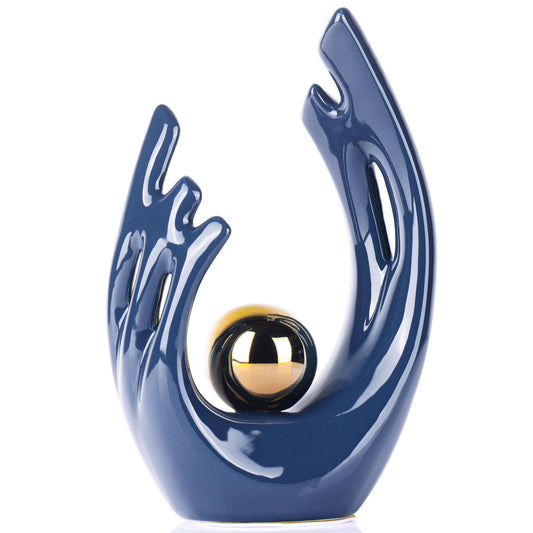 Blue Home Decor Accents, Coffee Table Funky Decor Modern Aesthetic Room Decor,Abstract Art Statue Decor Center Piece for Dinning Room, for Light Luxury Decorations for Stores, Hotels, Living Rooms