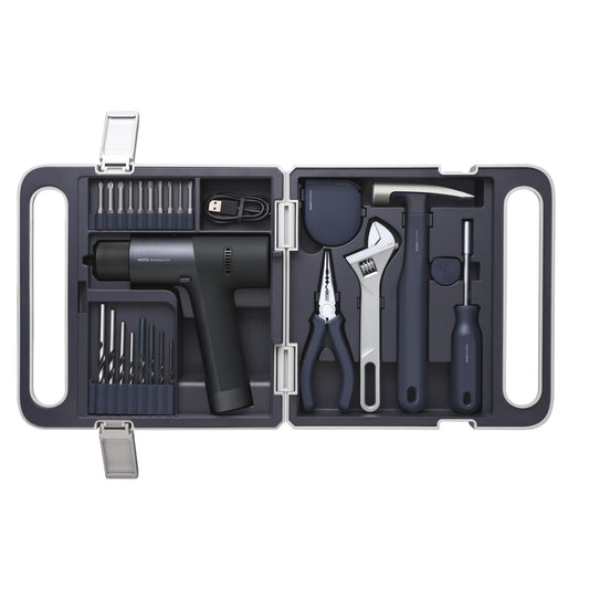 HOTO Cordless Brushless Drill Tool Set, Variable Speed, Hidden Buckle, Unique LED Screen, Intelligent Digital Display, Exquisite & Practical, High-end Drill Kit for Home/Daily Use