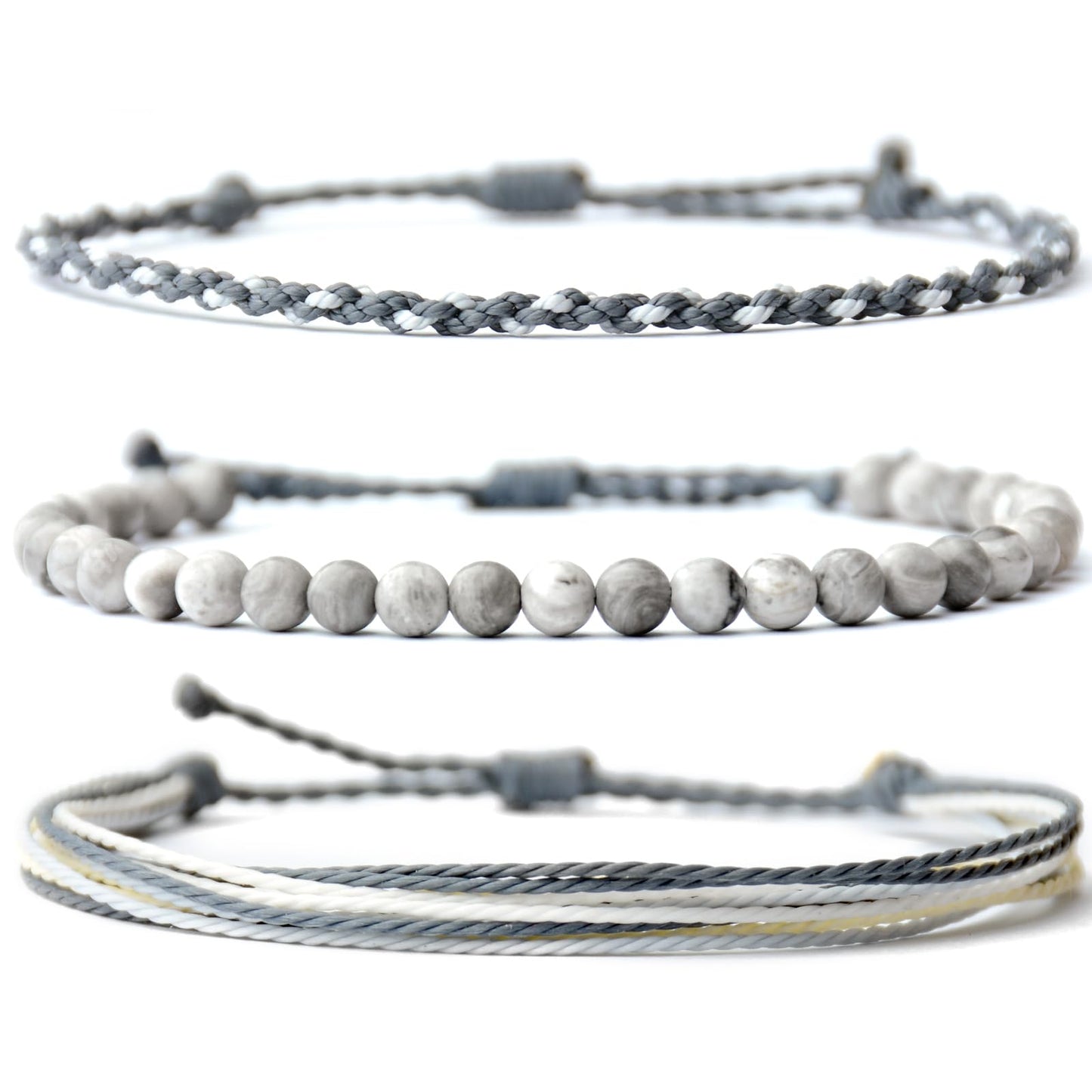 Handmade Natural Stone Beaded Healing Bracelet Gift for Men Adjustable Rope String Bracelet (picasso jasper, Adjustable)