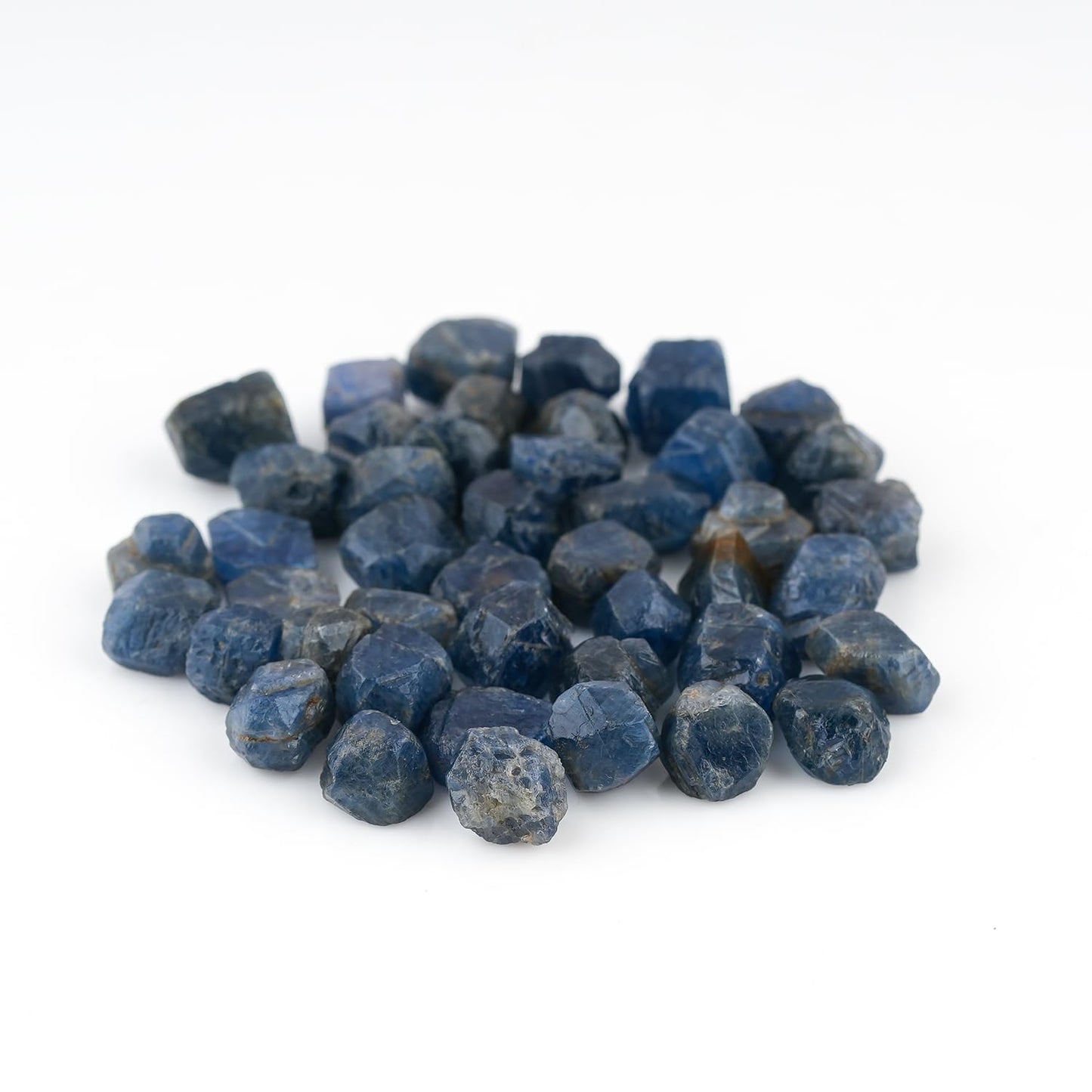 ColouredRocks 100 carats Blue Sapphire Crystals, Raw Stones, Rough Gemstones, Jewelry Making Supply, Cabbing, Polishing, Cutting, DIY, Crafts (40+pcs) (5-8mm)