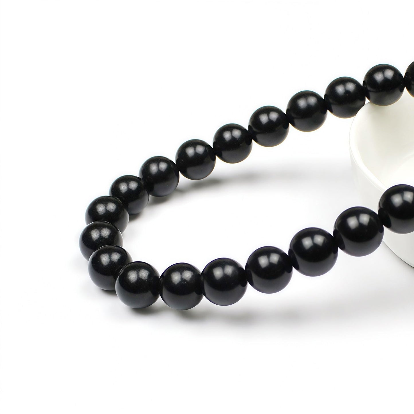 MJDCB Real Stone Beads Natural Matte Black Onyx Agate Round Loose Bead for Jewelry Making DIY Bracelet Necklace(4mm)