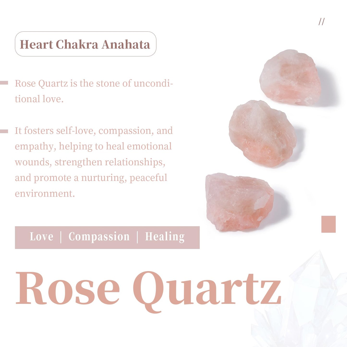 SUNYIK Pack of 20 Mini Star Crystal Pocket Stone, Healing Crystal Worry Stone for Reiki Meditation Anxiety Stress Jewelry Making, Rose Quartz Crystal Stone