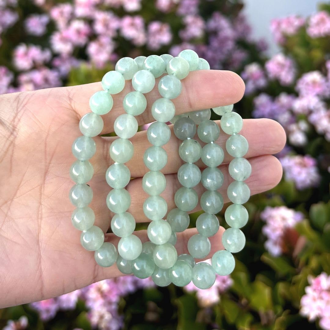 Adabele Real Natural Green Aventurine Gemstone Beaded Bracelet 8.5 inch Stretch Chakra Healing Crystal Stone Jewelry Women Mom Gift (Unisex) GB8-D22